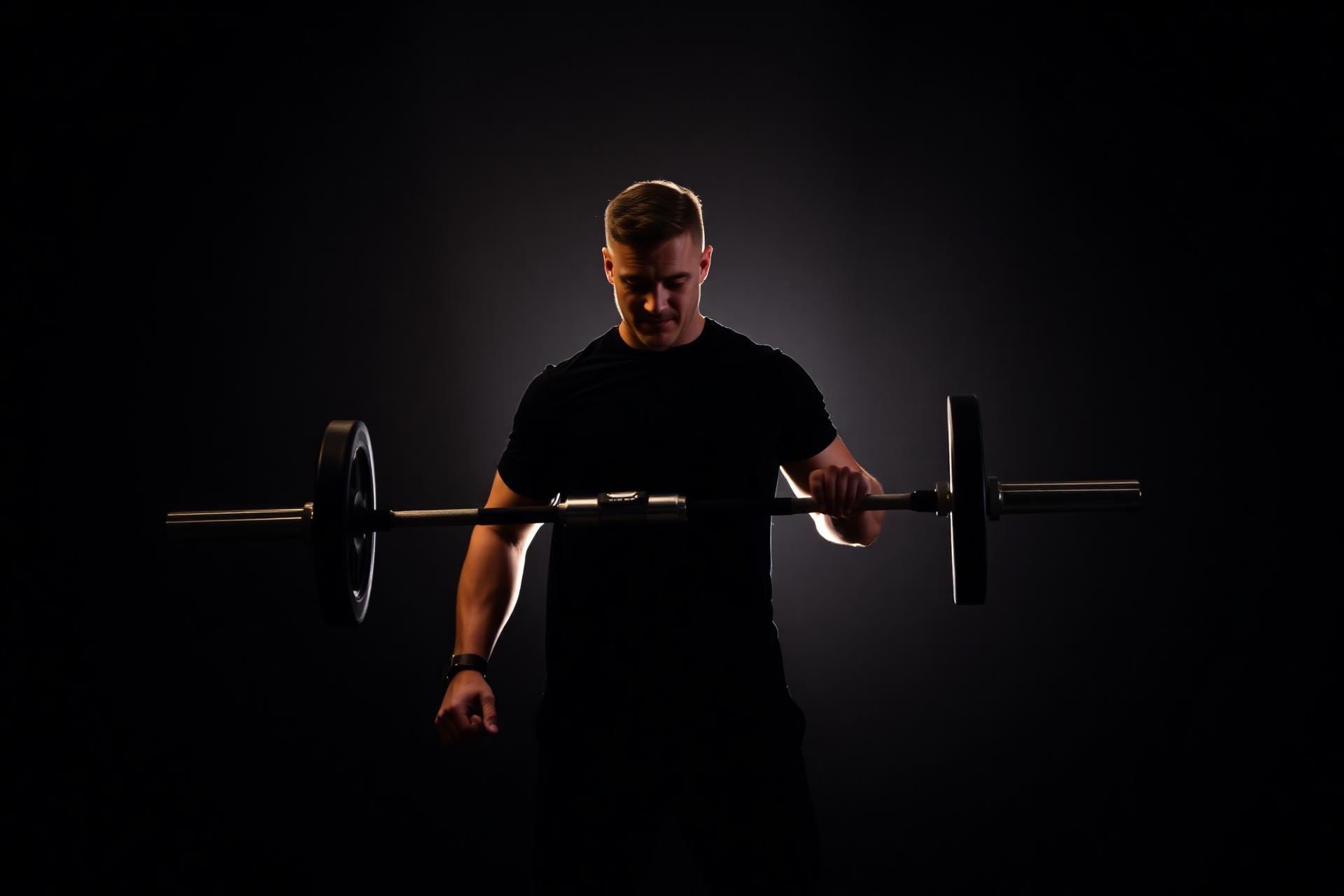 Coach training an athlete in the gym